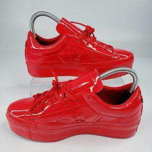 Converse One Star Platform OX Cherry Red Shoes Women's Size 6